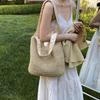 Mori handwoven bag casual large capacity seaside beach bag supply fashionable versatile tote bag