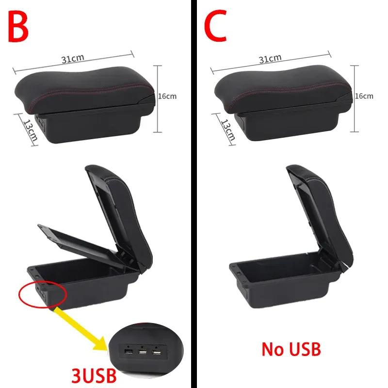 Armrest For Opel Corsa E For Corsa E 2014 2015 2016 2017 2018 2019 Interior center armrest storage box car accessories
