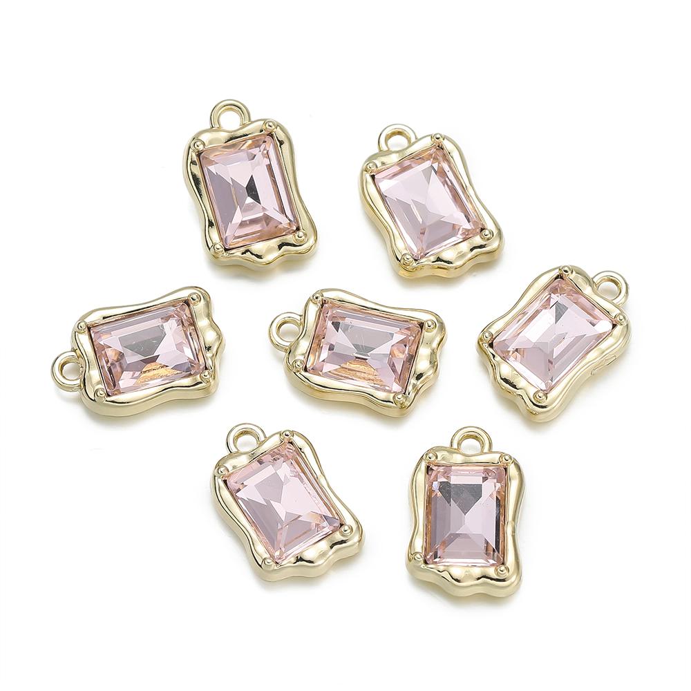 5Pcs/lot Trendy Metal Cubic Zircon Necklace Bracelet DIY Pendants Stone Jewelry Making Accessories Waterproof