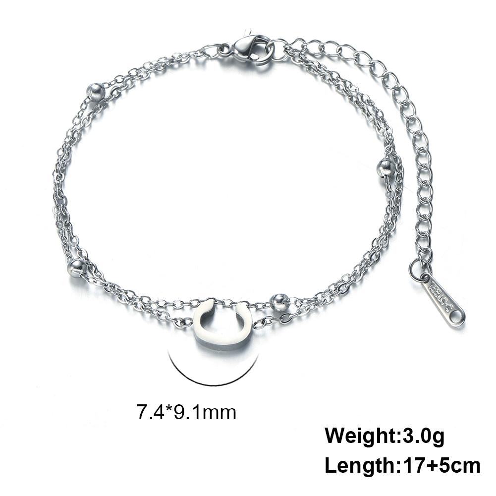 Dreamtimes 26 Alphabet Letter Charm Bracelet Silver Color Chain Initial Bracelets For Women Jewelry Adjustable Birthday Gift