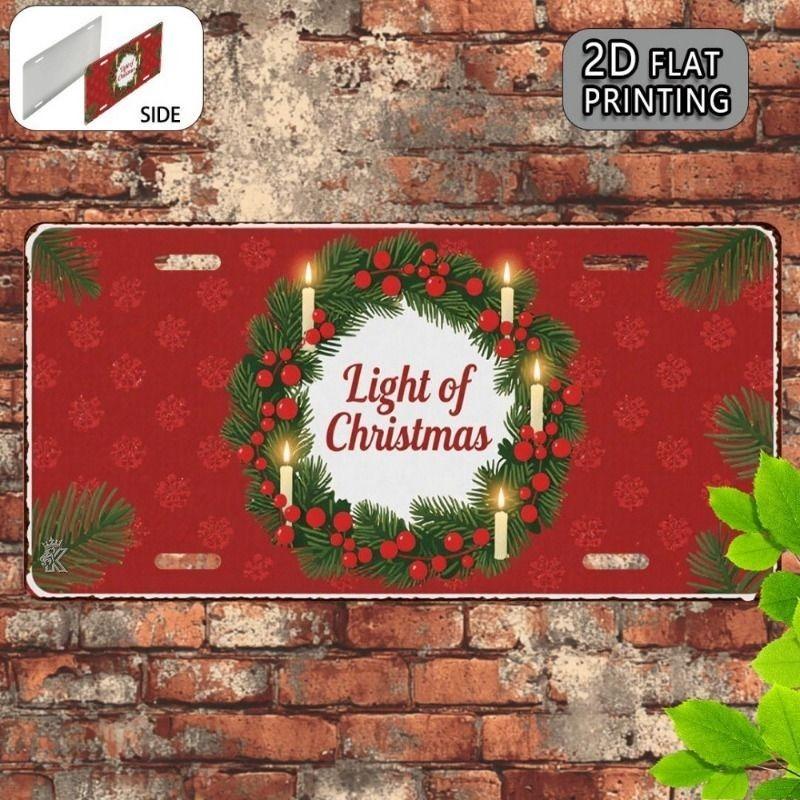 Motorcycle Souvenir License Plate, Metal Auto Wall Decor 15x30cm