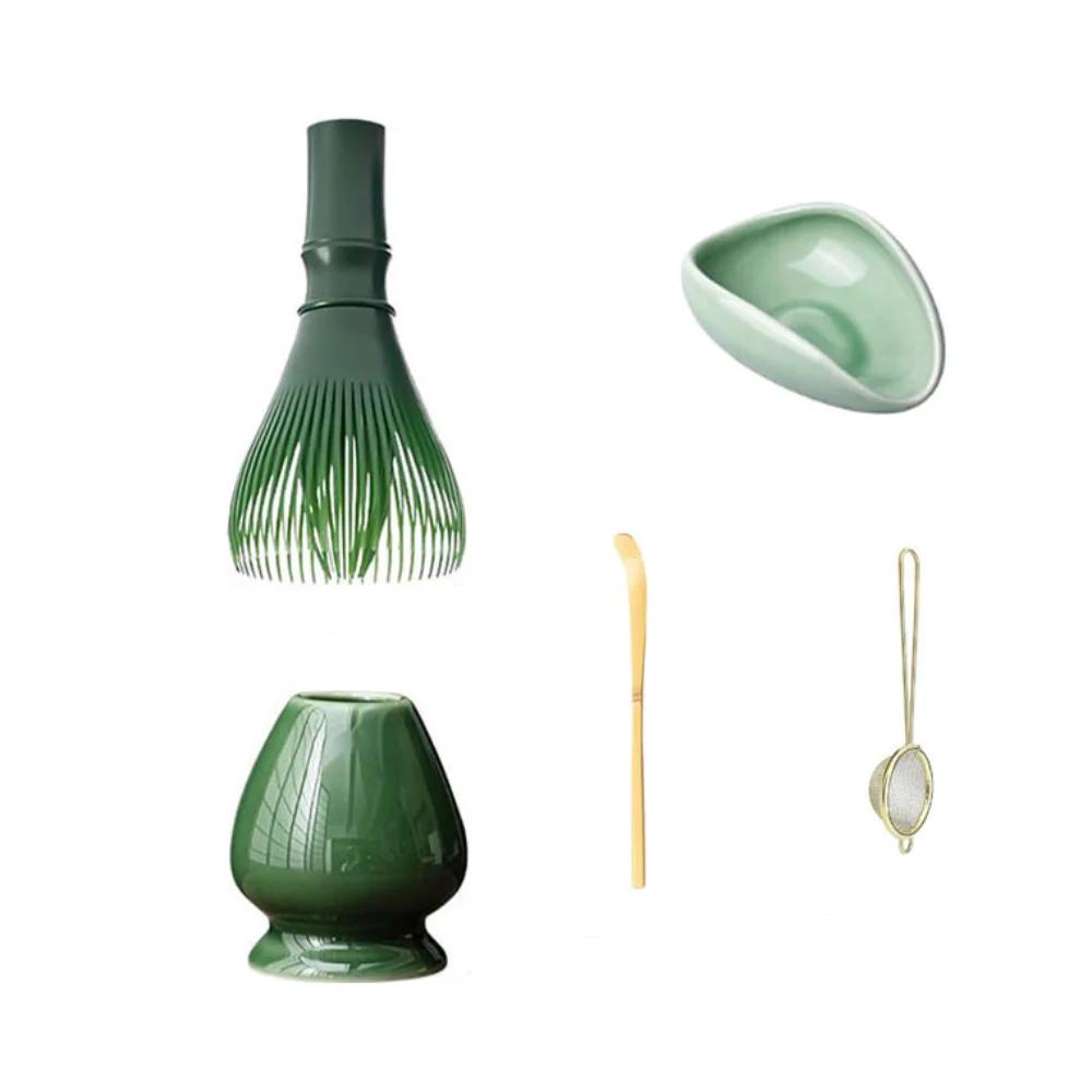 New Resin Matcha Whisk With Whisk Holder Smooth Resin Whisk Reusable Portable Green Tea Powder Whisk Tea Set Accessories