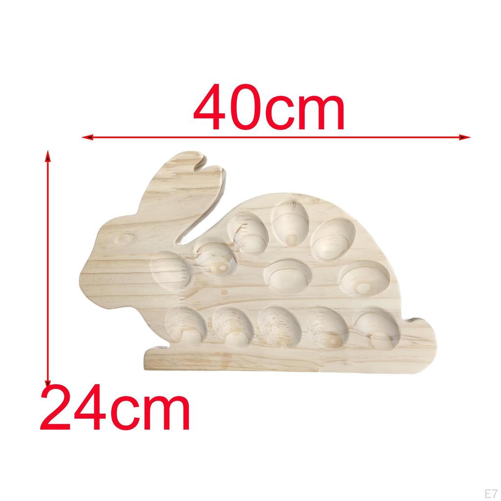 Wood Egg Holder Party Serving Tray Lightweight Practical Catering Platter Container