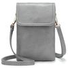 Bolso Bandolera Grande de Moda para Mujer Bolsos Cartera para Teléfono Móvil de Cuero PU Bolso Mensajero con Solapa Lisa Bolso de Hombro Pequeño Femenino para Mujer