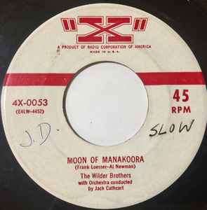 

7inch Record WILDER BROTHERS - Moon Of Manakoora 4X0053 X 1954 US Pop Used