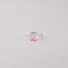 Natural Morganite Gemstone Silver Ring, Women's Wedding Jewelry, 925 Sterling Silver Zircon Ring For Bride CZR-15-9
