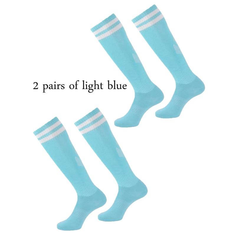 

2 пары взрослых футбольных носков, мужские длинные нескользящие гольфы, тонкие носки для тренировок и соревнований