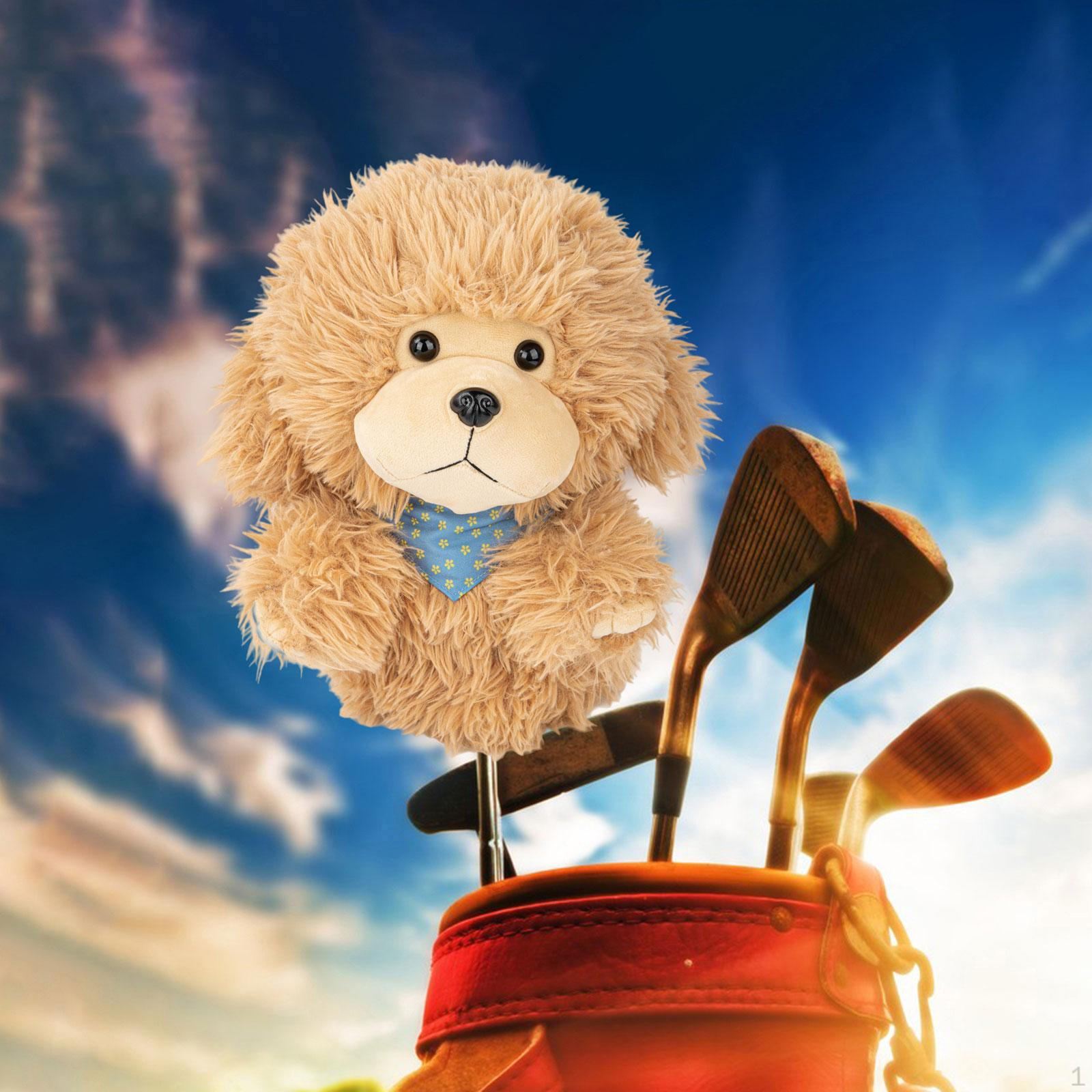 

Dog Plush Driver Head Cover for Golf , Universal Accessory Men And Women кофейный