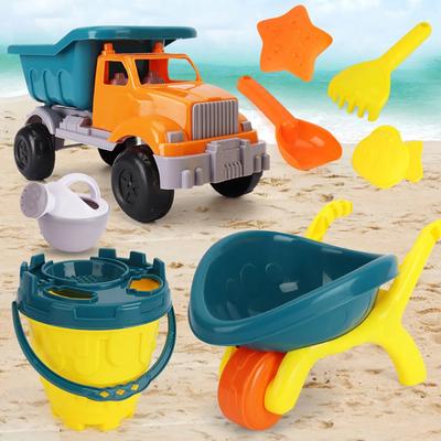 5/6 Pcs Baby Beach Toys Set Summer Beach Play Cart And Bucket Set Children Sandbox Set Sand Dredging Tools Kids Toys
