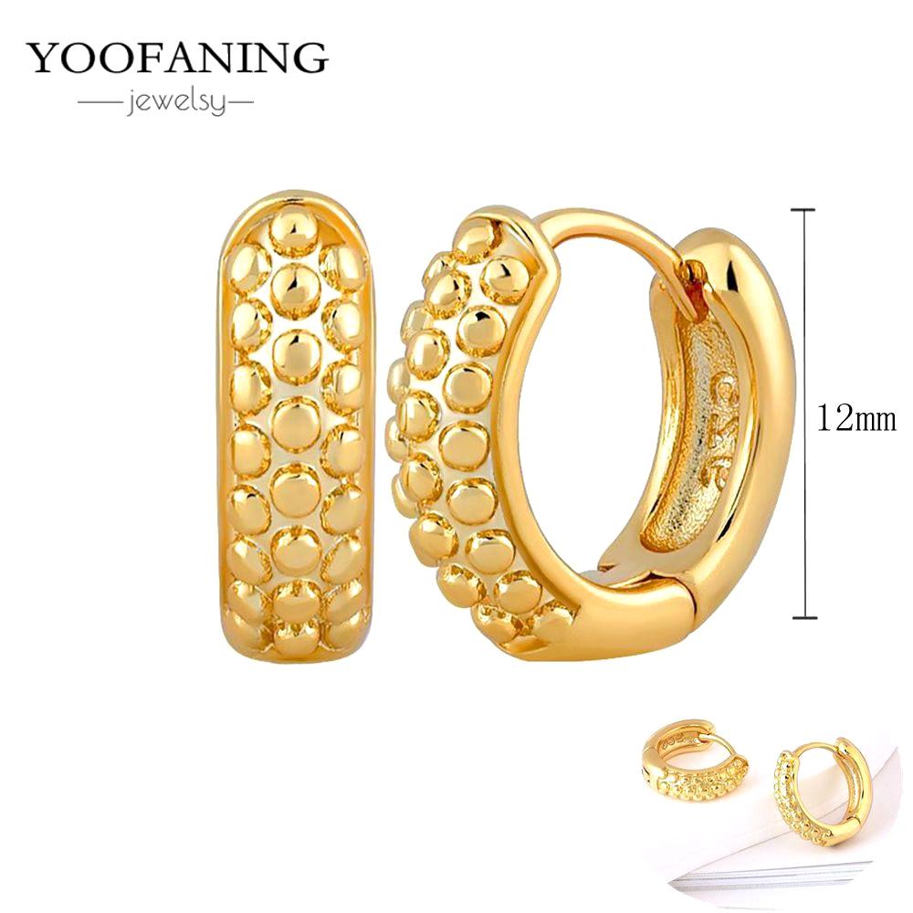 925 Silver Ear Needle Fashion Light Luxury Gold hoop earrings Classic Retro Collection earrings for women Jewelry Gift