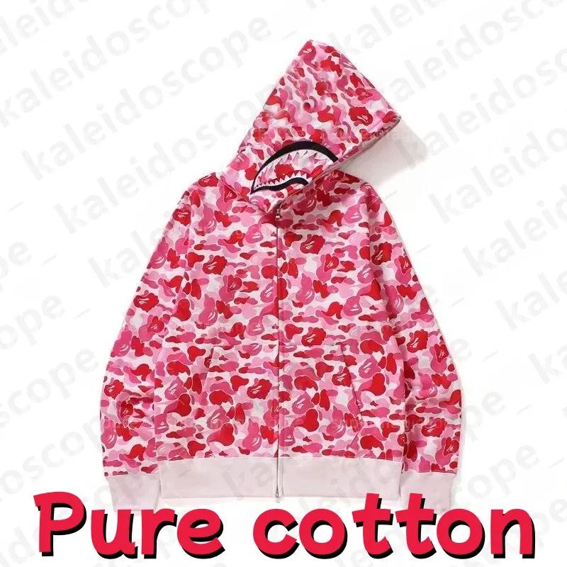 In-Stock Luminous Shark Head Camouflage Double Hood Sweatshirt - Unisex Fleece-Lined Autumn/Winter Outerwear