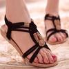 Flat Sandals Female Flat With Beaded Bohemian National Sandals Student Casual Beach Shoes