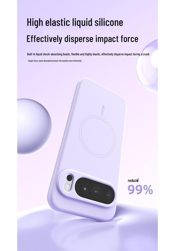 Compatible with Google Pixel 10 Pro XL, Magnetic Silicone Case, Drop-proof Cover for Men & Women, fits Pixel 9A.