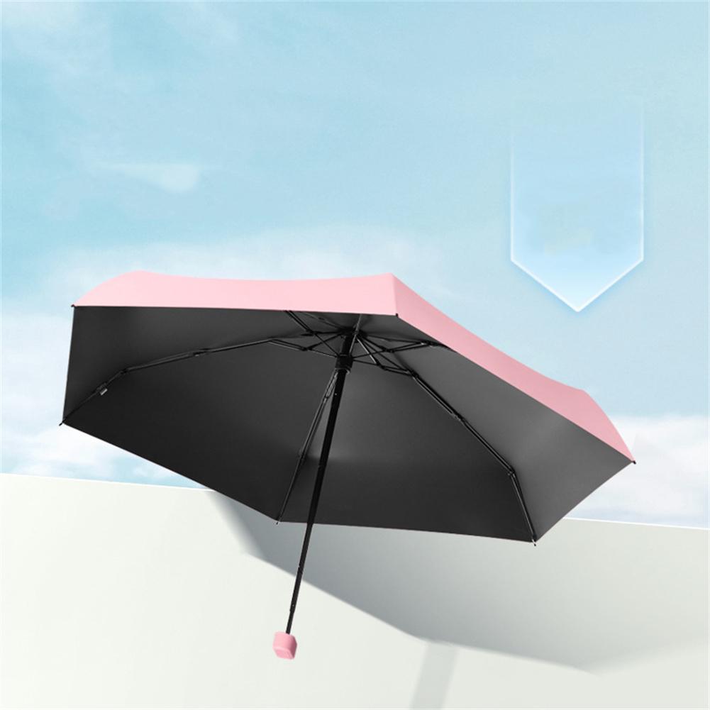 Outdoor Mini Umbrella 6-fold Portable Folding Ultralight Uv Protective Sun Rain Umbrellas Parasol Umbrella