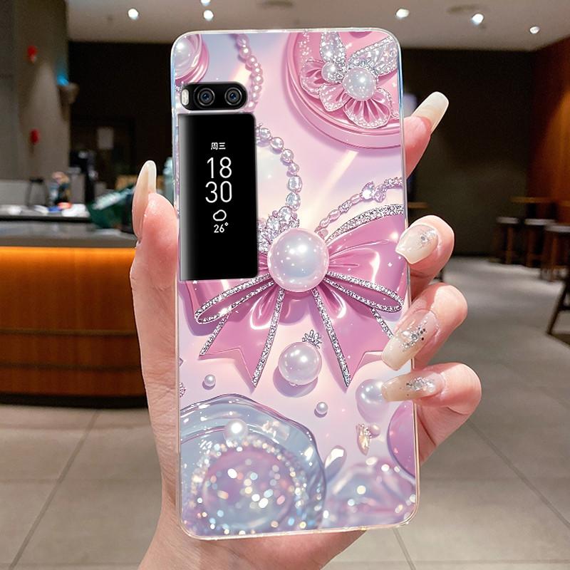 Phone Case For Meizu Pro 7 Case For Meizu Pro 7 Plus Capa Coque Flower Butterfly Thin Covers Transparent Soft Silicone TPU Cover