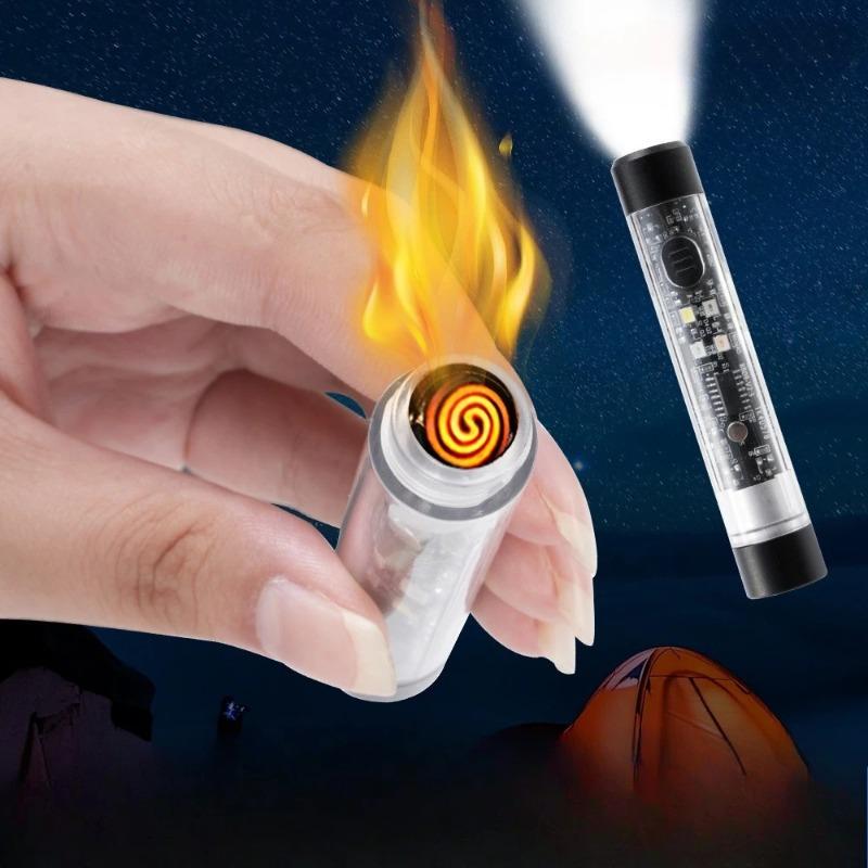 Blow-inductive Flashlight,strong Light,small Steel Cannon,COB Side Light,purple Light Banknote Portable Mini Lighting Flashlight