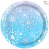 Blue Snowflake Disposable Tableware Blue Snow Plates Cups Napkins Merry Christmas Girls Happy Snow Theme Birthday Party Supplies