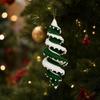 DIY Crochet Snowman Spiral Ornament Kit with Yarn and Crochet Hook 3D Christmas Hanging Ornament Set for Window Porch Wall