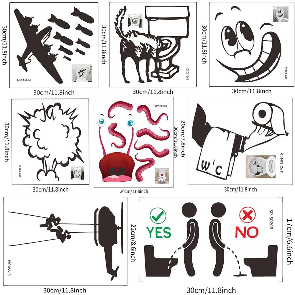 

ПВХ Материал Забавный Улыбающийся Лицо Наклейка на Стену Съемная Наклейка для Декора Ванной Комнаты Шкаф Eight piece set