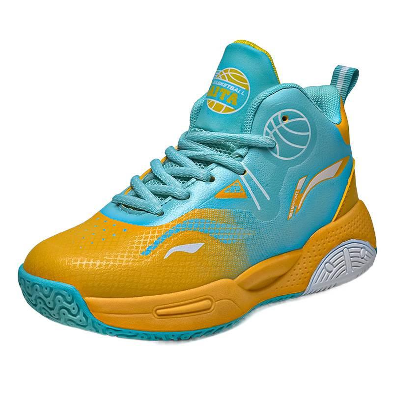 Children's basketball shoes leather surface 2025 new boys' sports shoes velvet cotton shoes friction sound professional sneakers batch