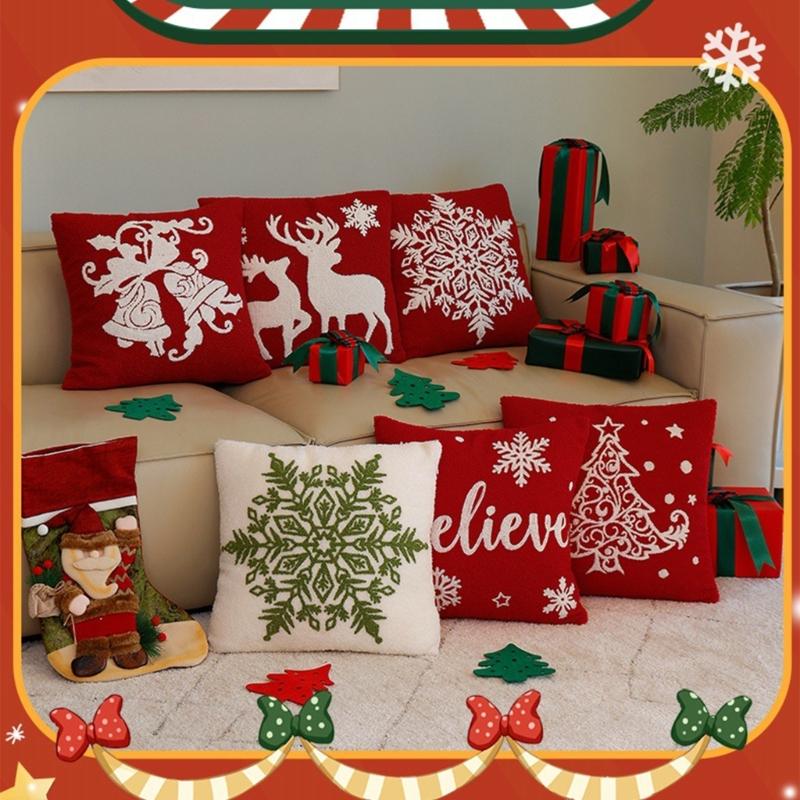 Festival Throw Pillow For Couches Decoration Soft PP Cotton Cushion Washable Cover Christmas Living Room Accent