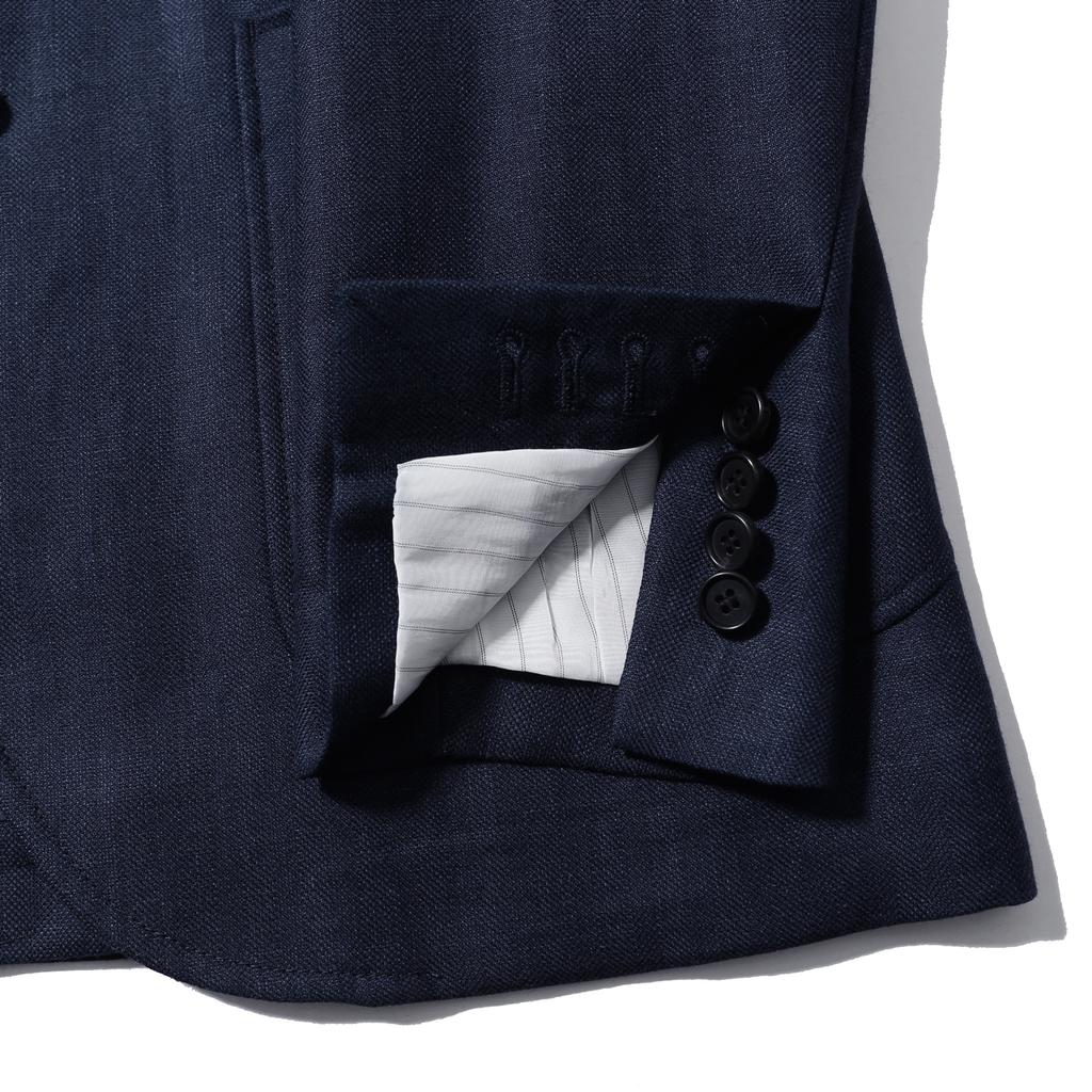 Bants Hdr Worsted Woolenen 3B Single Jacket - Navy