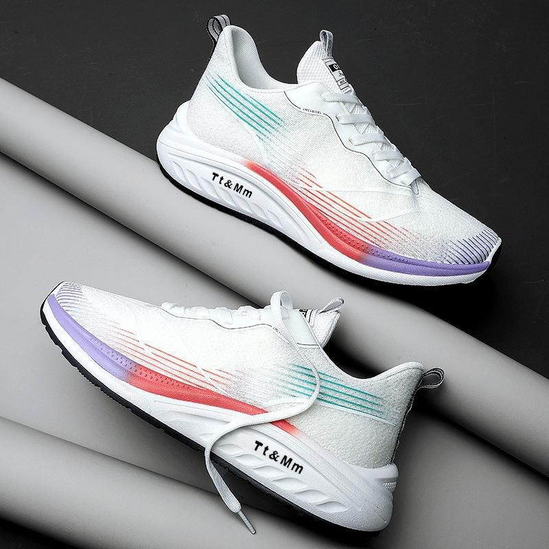 Лето 2024 г новая дышащая и устойчивая к запаху сетчатая ткань для лица летающая тканая обувь для спорта отдыха бега туризма модная обувь для маленького белого папы 39 2379₽