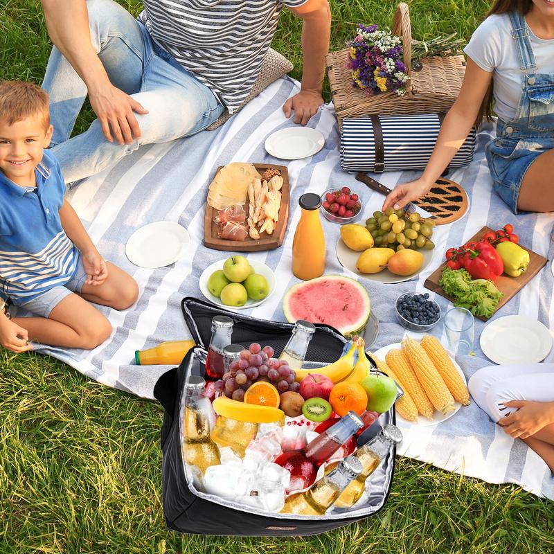 Camping Bag Waterproof Travel Tote Bag Portable Cold Drinks Carrier Large Capacity Travel Accessories For Hot And Cold Food