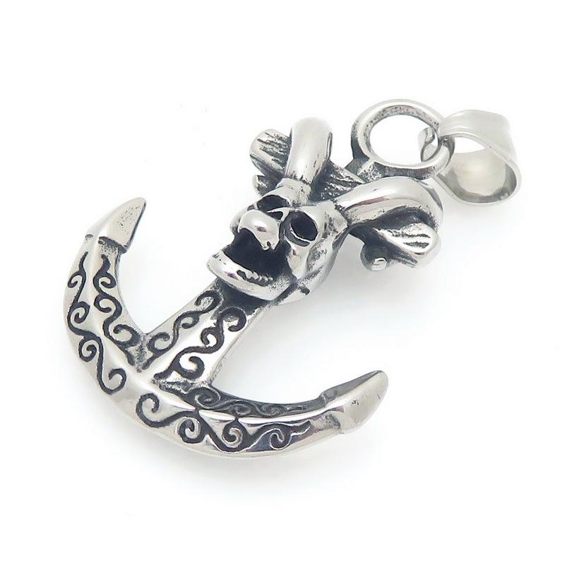 Dark Retro Hip-hop Boys' Necklace Street Punk Retro Versatile Anchor Men's Pendant Necklace