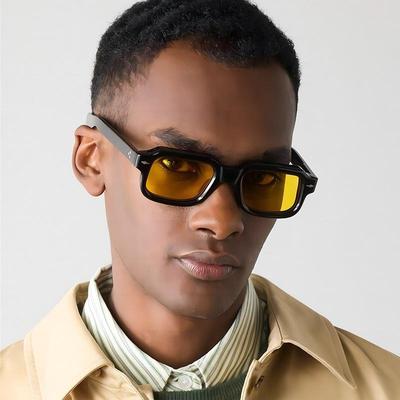 Óculos de Sol Quadrados Retrô com Flecha: Moda Clássica Europeia e Americana para Homens e Mulheres, Estilo de Rua Tendência