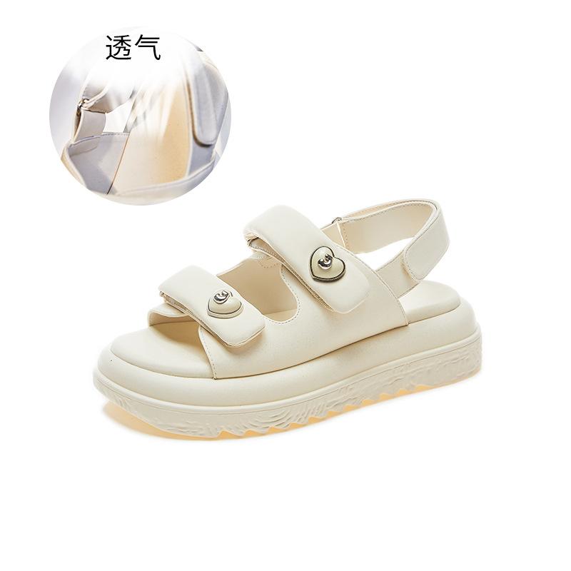 New Velcro Sandals Women's Shoes 2025 Summer Muffin Bottom Sports Sandals Casual Versatile Sandals Fashion