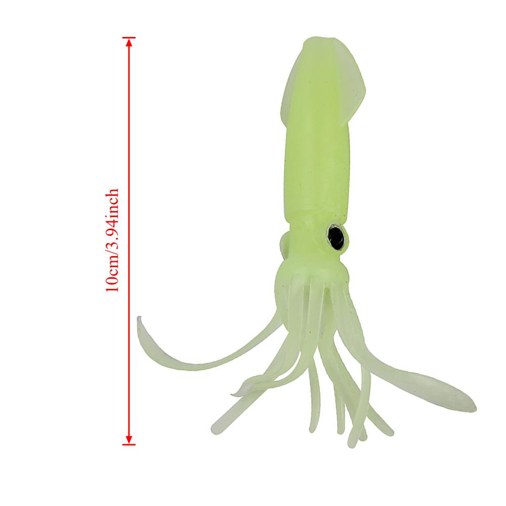 Luminous Soft Squid Lures Hollow Biomimetic Octopus Head Wobbler Deep Sea Boat Trolling Fake Bait 3D Squid Bait for Fishing