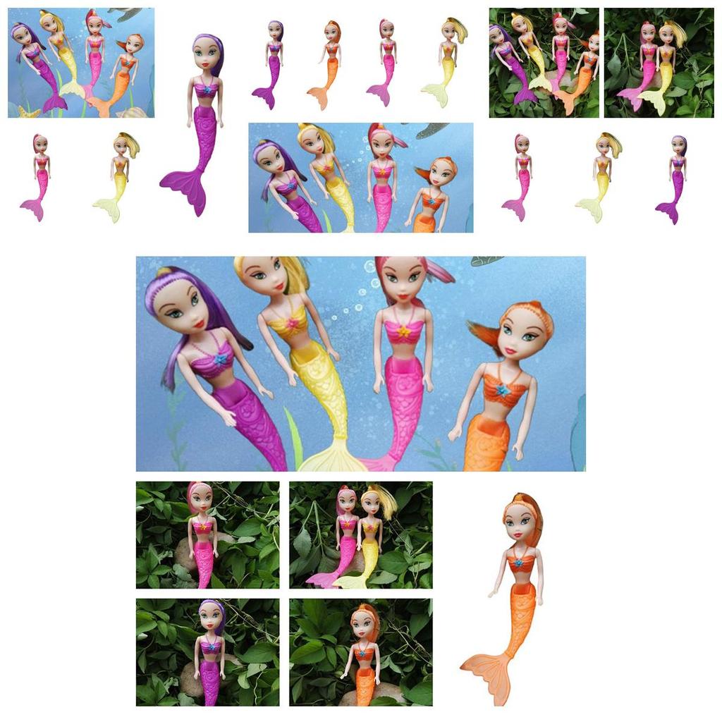 Meerjungfrauen-Puppe Mädchen Geschenk Plastikspielzeug Prinzessin Fee Kinder Kinder Spielzeug