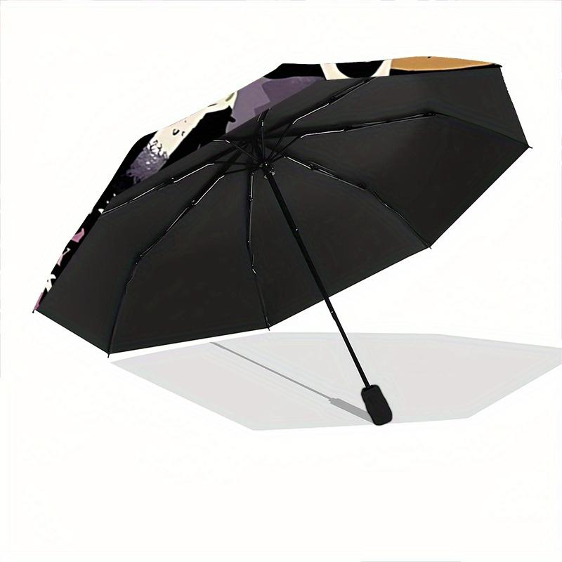 1pc Héctor & Miguel Design Automatic Opening and Closing Folding - A Good Choice for Gifts, Fashionable and Convenient Umbrella With Cute Ca