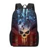 Creative Gothic Skull Printed Teenager Casual Shoulder Bags Boys Girls Schoolbag Woman Men Travel Rucksacks Laptop Backpack