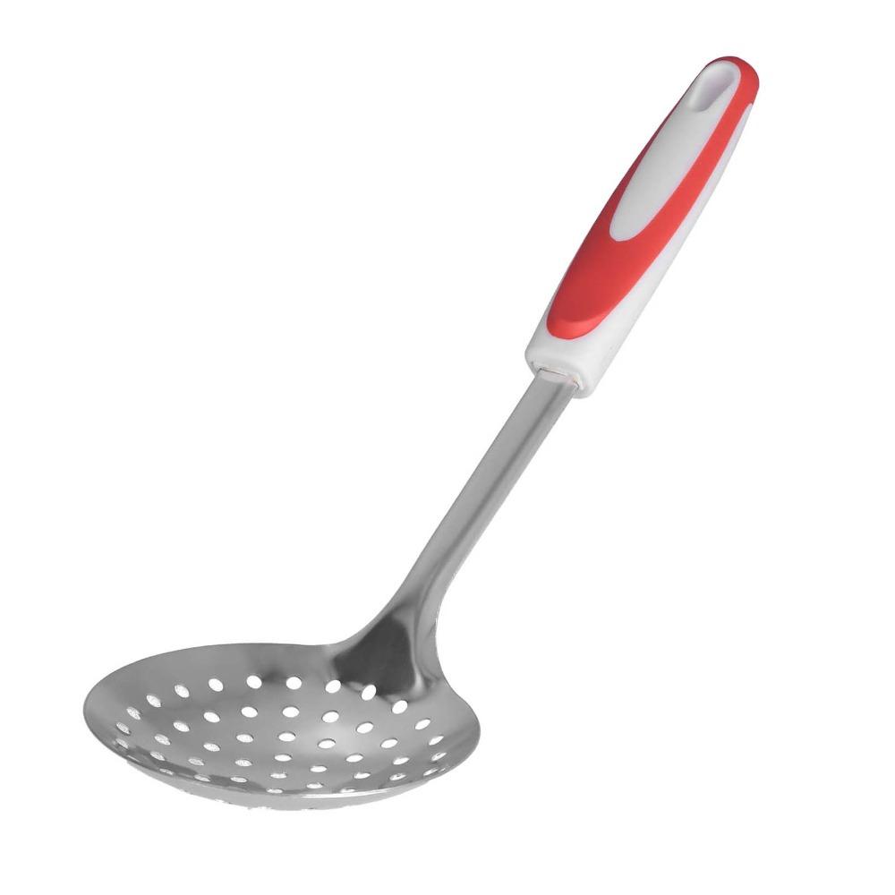 Long Handle Strainer Rustless Steel Draining Spoon Water Drainage Filter Colander  Hot Pot