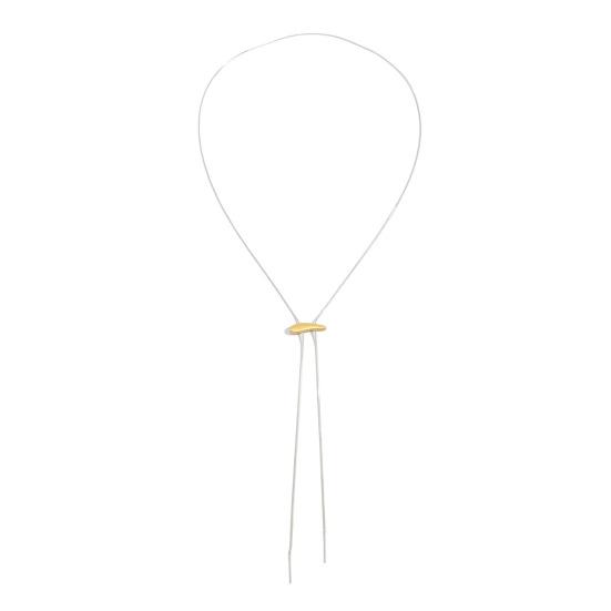 Women Y Necklace with Pendant Tassel Adjustable Gold Snake Bone C