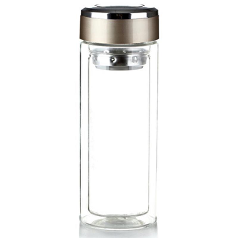 Double-Layer Glass Tea Infuser Bottle