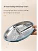 Children's Feeding Tableware Set: Stainless Steel Divided Plate with Food-Grade Silicone Suction Bowl and Spoon
