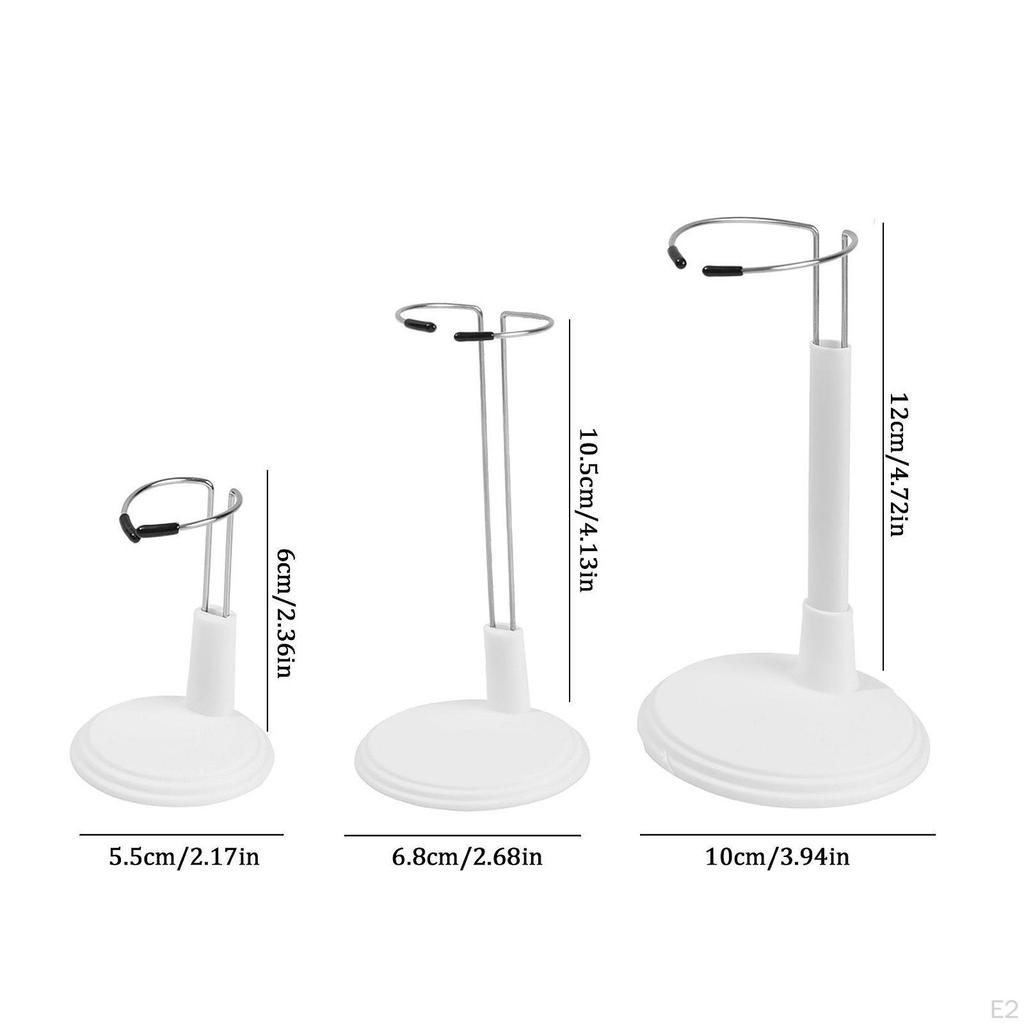 3 Pieces Adjustable Doll Stands Display Organization Multipurpose Brackets