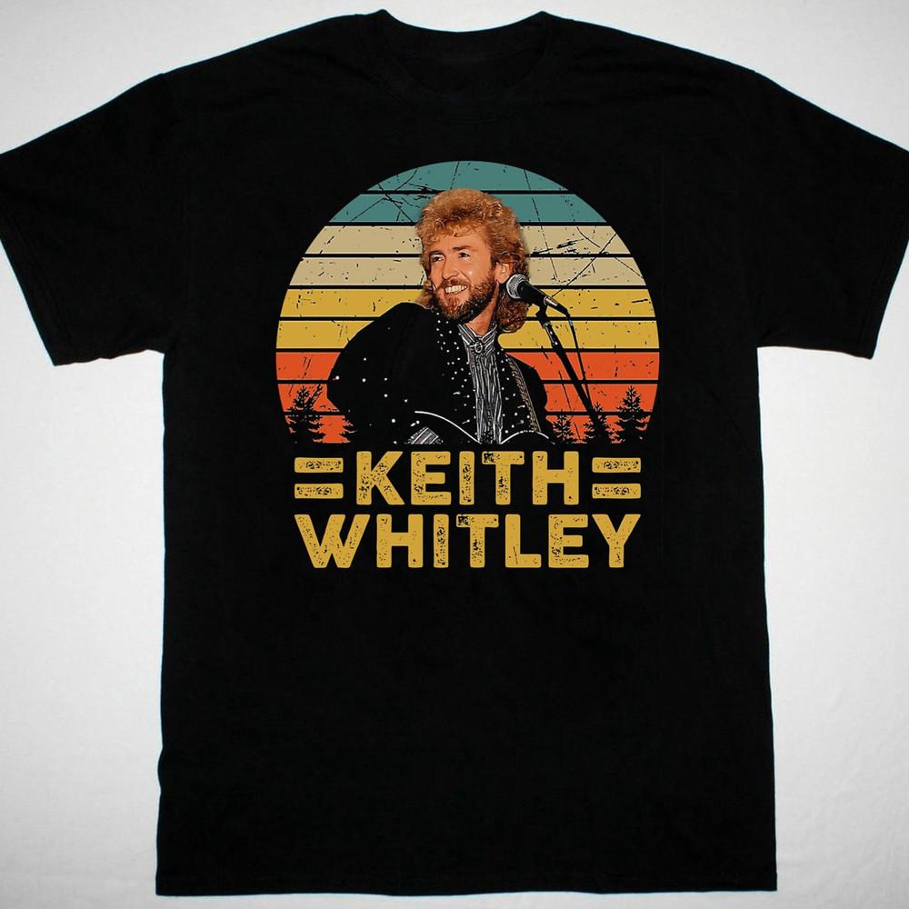 

Vintage Keith Whitley Singer Men T-shirt Black Cotton Tee S-4XL Shirt Fan Unisex T-Shirt L