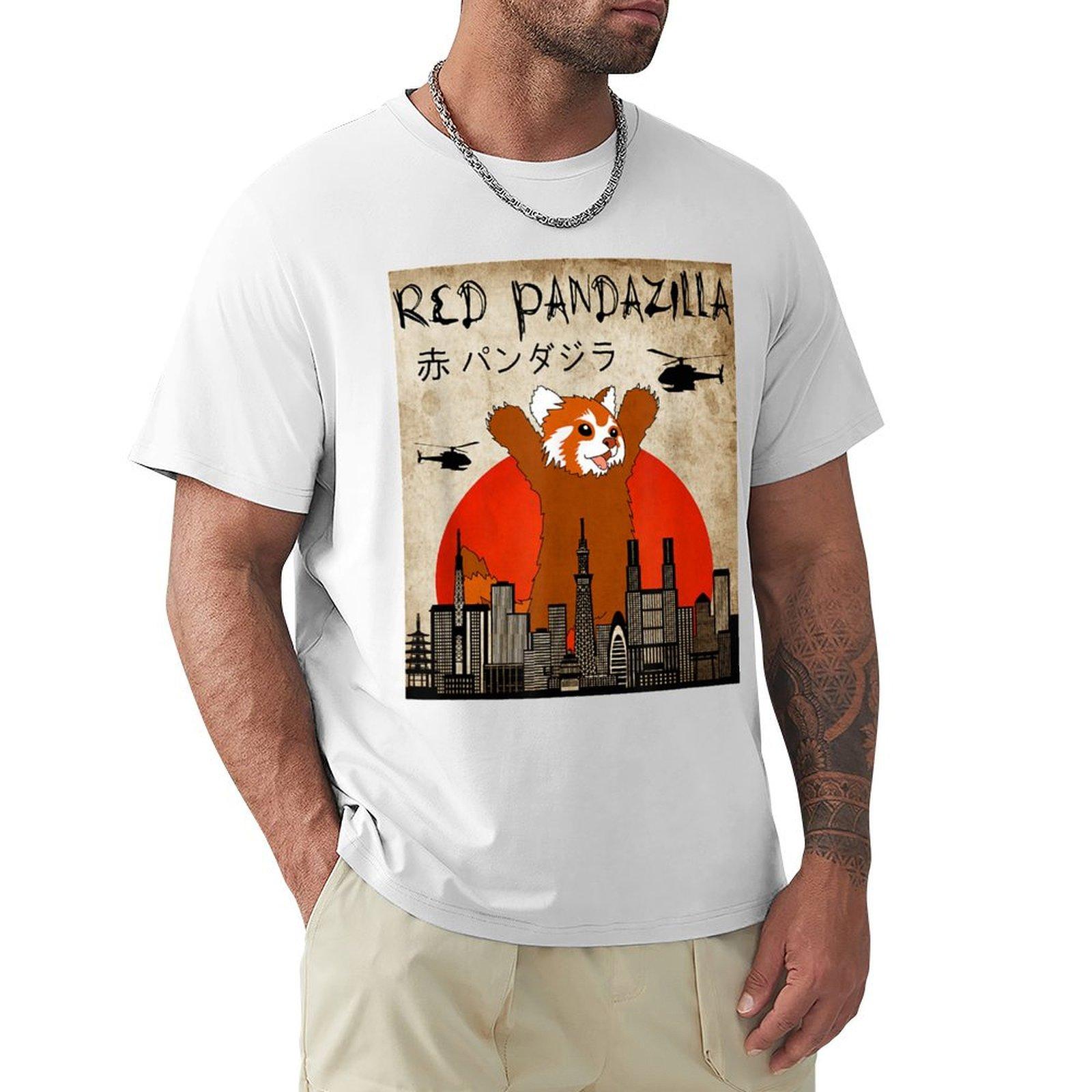 Gift for Red Panda lover Red Pandazilla TShirt boys whites croswit shirt man tshirts for men S