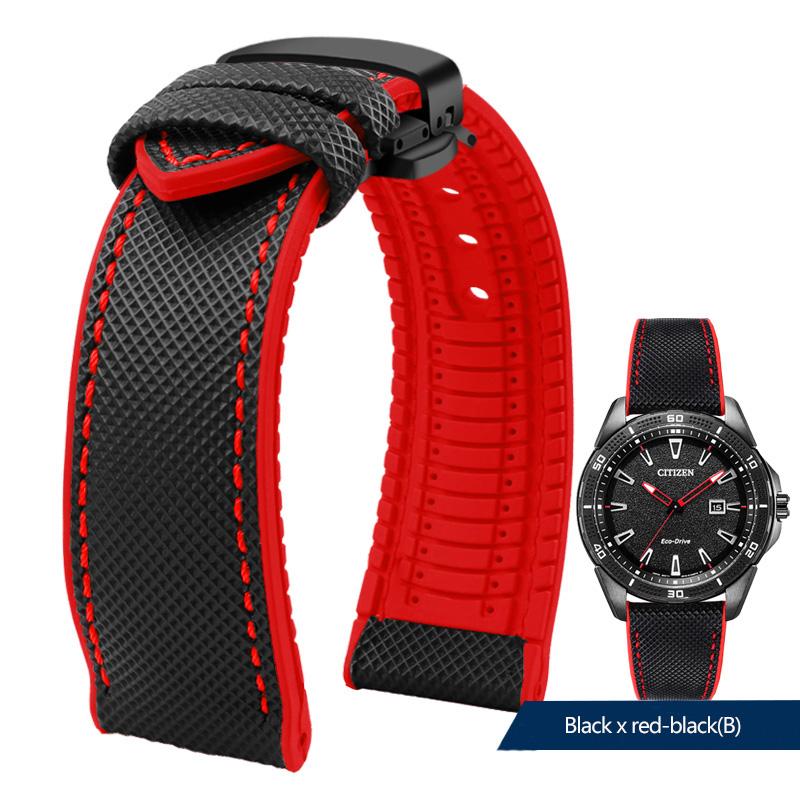 Nylon Silicone Bottom Watch Band Strap for Seiko PROSPEX Series Canvas Rubber Waterproof Outdoor Sports Watchband 20mm 21mm 22mm