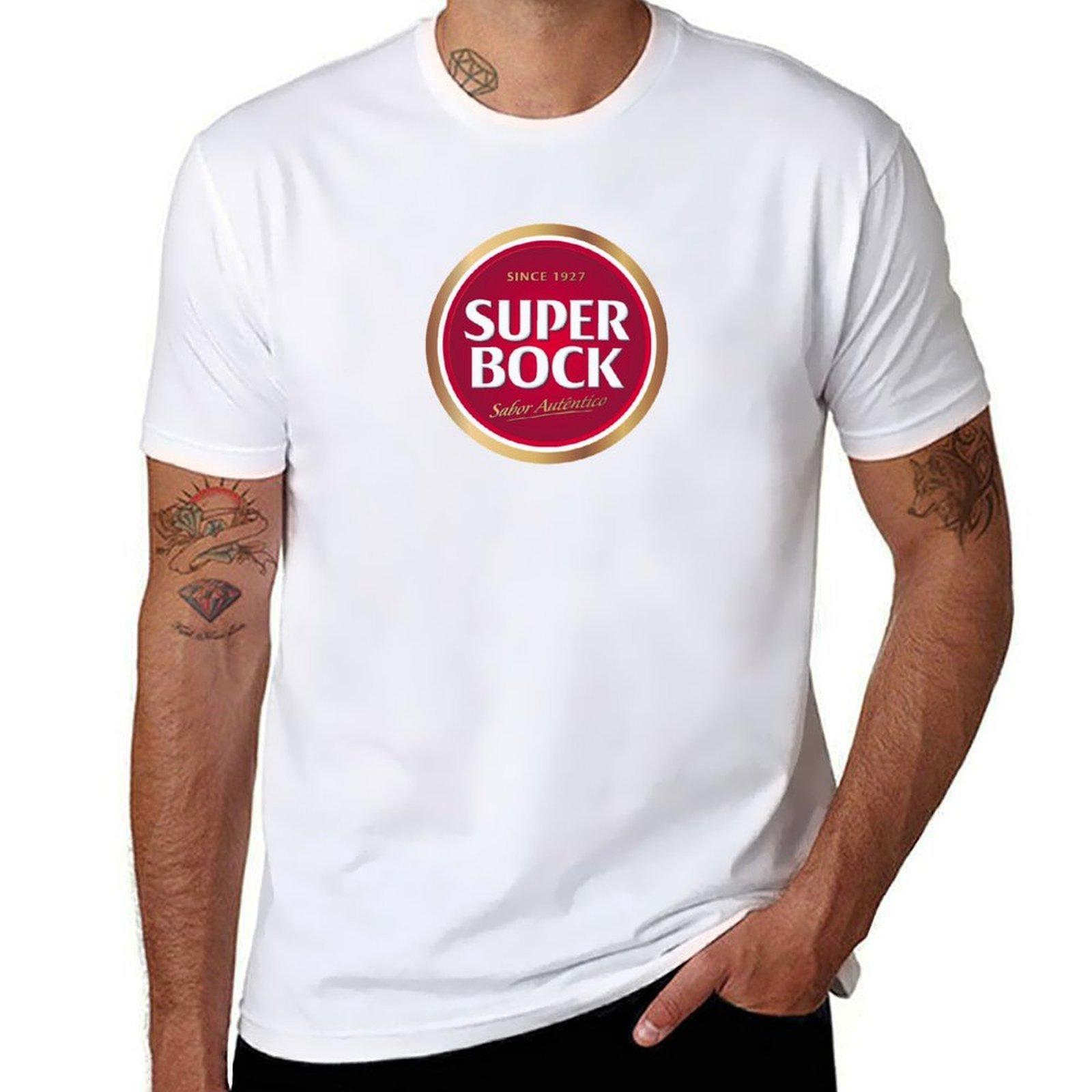 GUOYAN TOP super bock sinds 1927 logo T-shirt katoenen t-shirt man t-shirts voor man pak katoenen T-shirt L