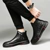 Men Boots 2024 Men Business Ankle Boots High Quality Men Winter Snow Boots Genuine Leather Mens Slip On Low Top Motorcycle Boots
