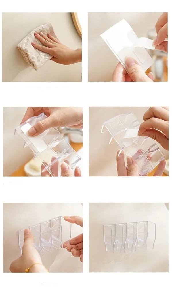Shelf Without Punching Wall Mounted Toothpaste Shelf Multifunctional Cosmetic Shelf