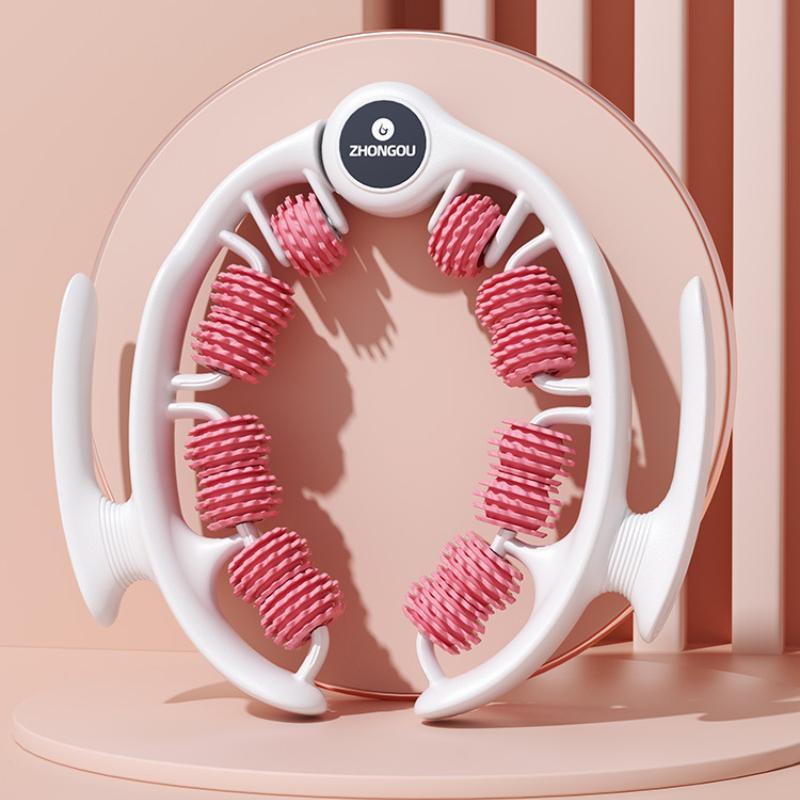 

Съемный кольцевой зажим для ног, роликовый силиконовый тонкий массажер для ног, устранение мышц ног, йога, фитнес-тренировки, вспомогательное оборудование розовый