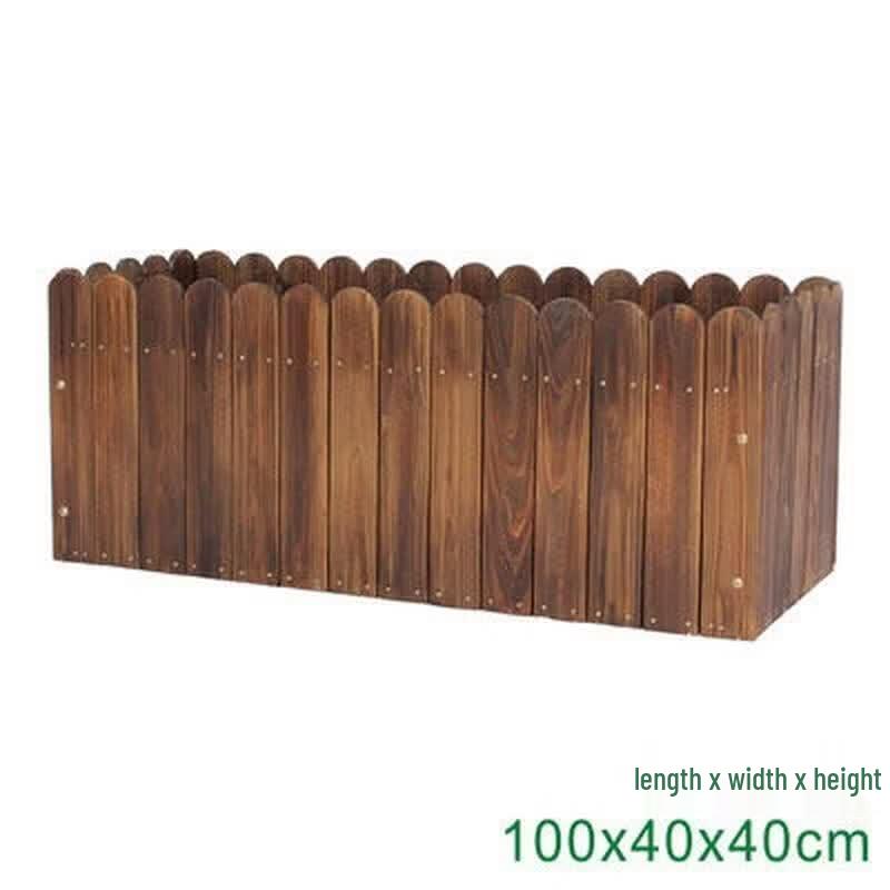 HANDUNYOU Outdoor Wooden Planter Box with Partition