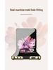 Custodia Samsung Z Flip6 con Cuore in Vetro Galvanizzato Schermo Pieghevole