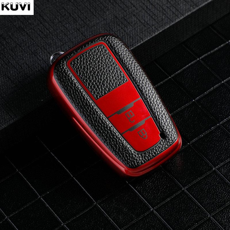 Leather Tpu Car Remote Key Case Cover Shell Fob For Toyota Corolla Prius Camry Chr C-Hr Rav4 Altis Land Cruiser Prado Keyless